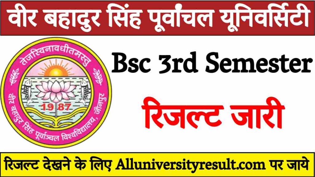 VBSPU Bsc 3rd Semester Result