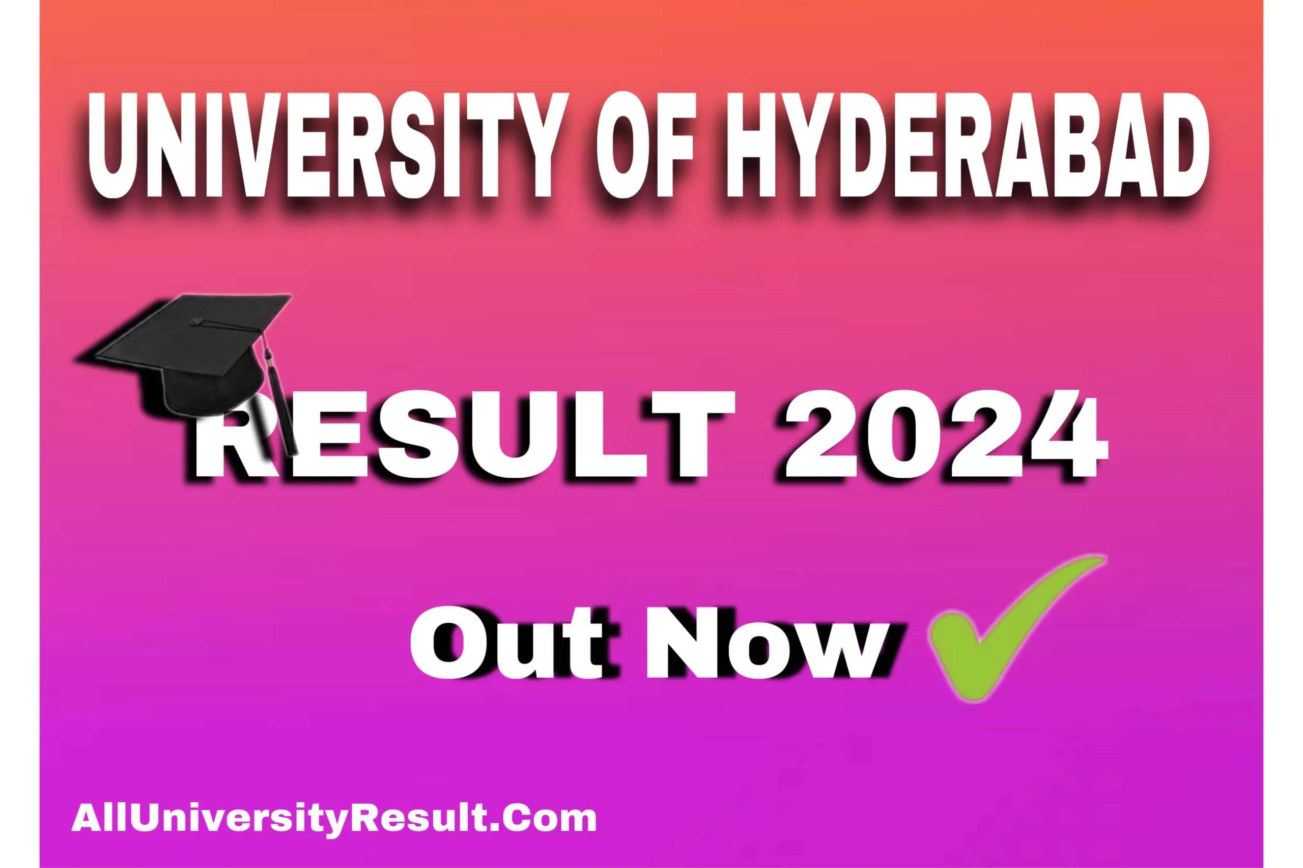 UOH University of Hyderabad Results 2024