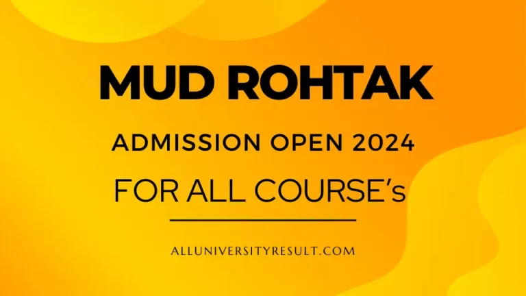 MDU PG Courses Admission 2024 | MDU Admission 2024