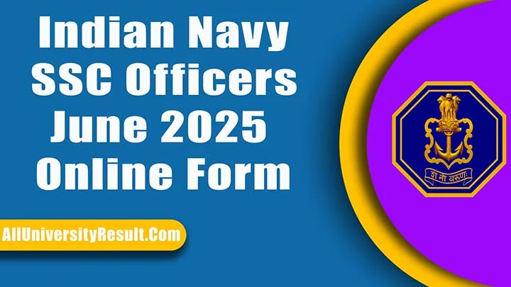 Indian Navy SSC Officers June 2025 Online Form